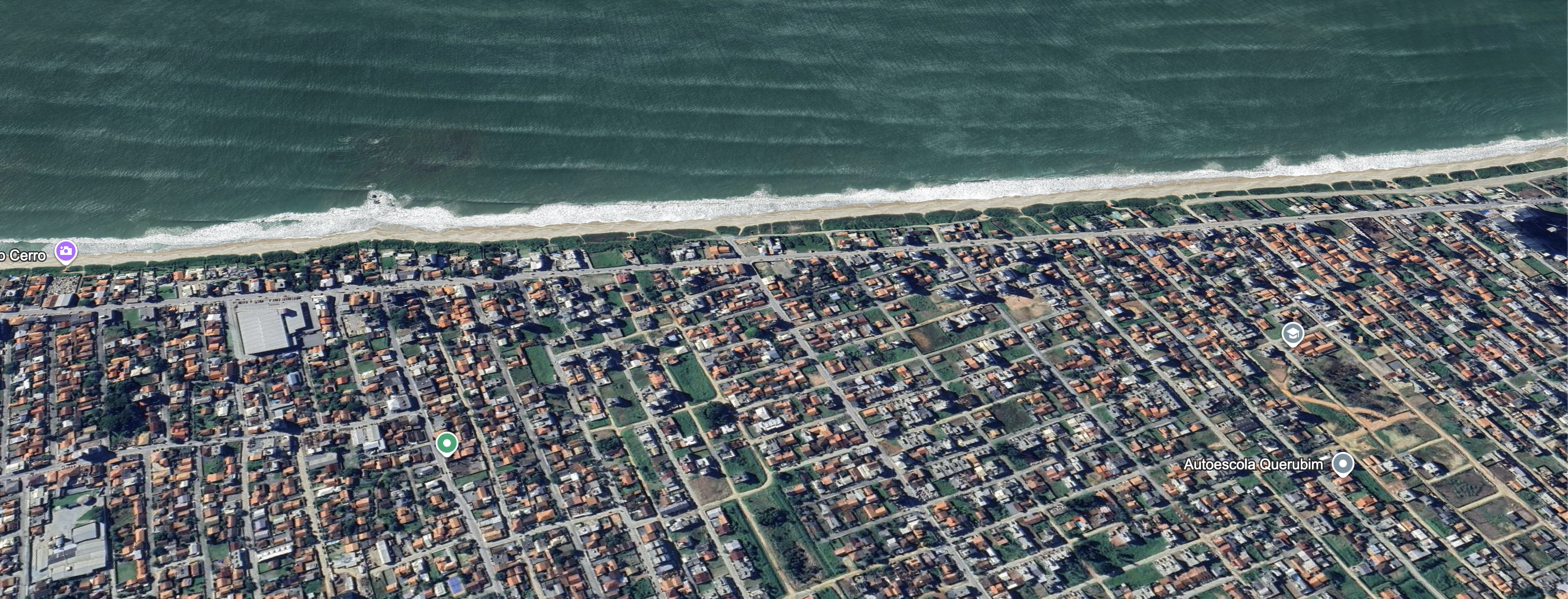 Vista aérea de Barra Velha/SC — terreno Itajuba 500 FM, frente mar